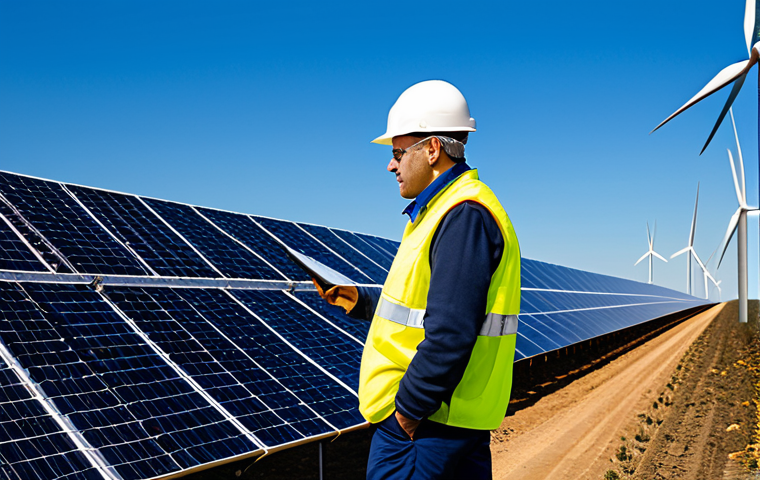 건축전기설비기사 자격증의 해외 활용성 - Sustainable Energy Project**

"A professional electrical engineer, fully clothed in appropriate work...