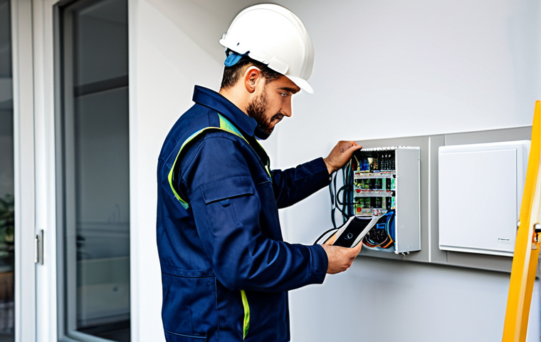 건축전기설비기사 자격증의 해외 활용성 - Sustainable Energy Project**

"A professional electrical engineer, fully clothed in appropriate work...